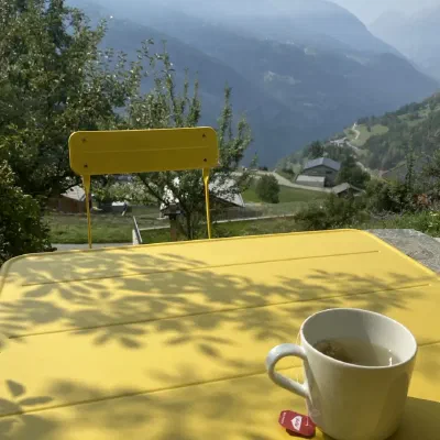 Kailash, thé en terrasse